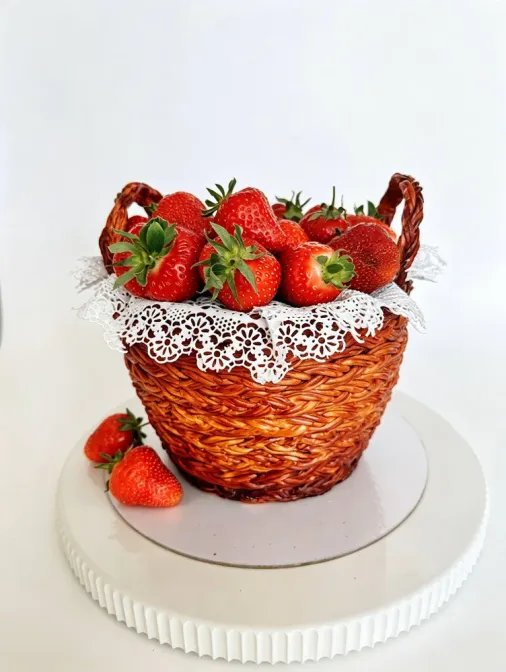 Торт «Корзина с клубникой», день рождения - торт на заказ, «Очень Вкусно», Ставрополь